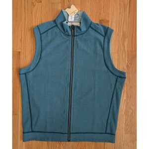 NEW Tommy Bahama Switch It Up Reversible Vest Sz L SUMMER NIGHT Full Zip NWT